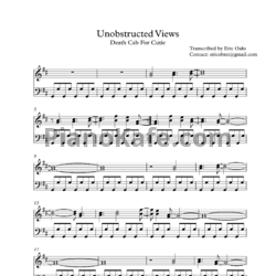 Ноты Death Cab For Cutie - Unobstructed views - предпросмотр