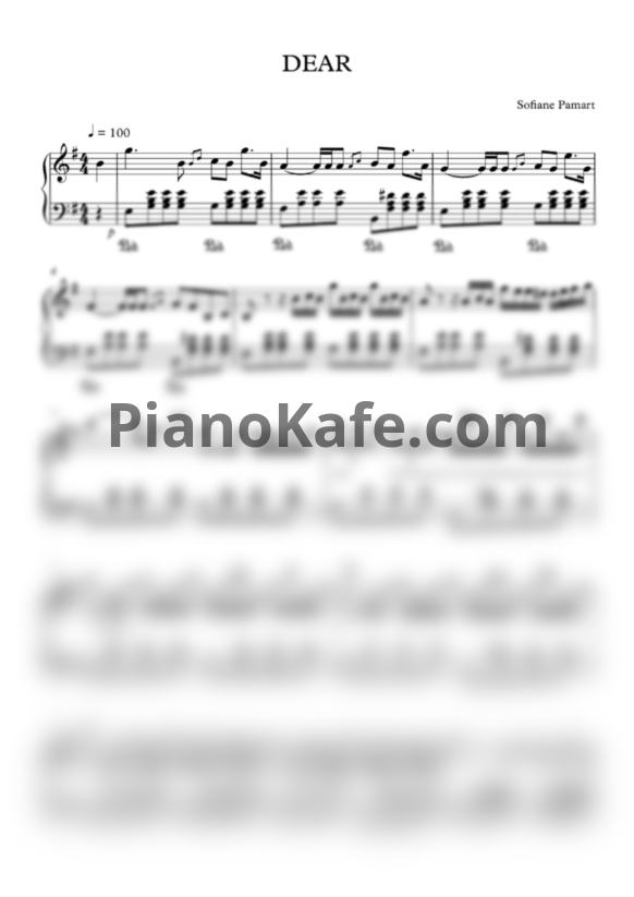 Ноты Sofiane Pamart - Dear - PianoKafe.com