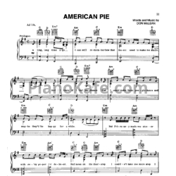 Ноты Don McClean - American pie