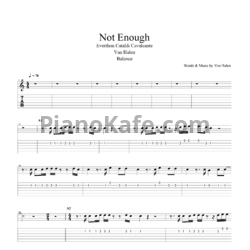 Ноты Van Halen - Not enough - предпросмотр