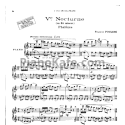Ноты Франсис Пуленк - Сборник ноктюрнов - предпросмотр