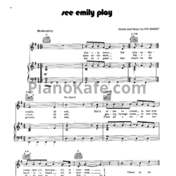 Ноты Pink Floyd - See emily play - предпросмотр