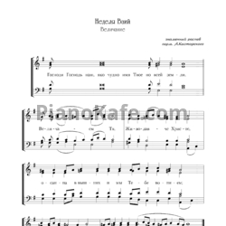 Ноты А. Касторский - Неделя Ваий. Величание - предпросмотр