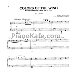 Ноты Alan Menken - Colors of the wind (для 2 фортепиано) - предпросмотр