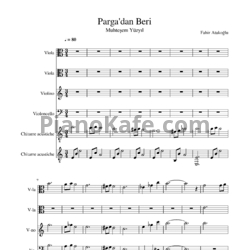 Ноты Fahir Arakohlu - Parga'dan Beri (Партитура) - предпросмотр