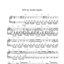 Ноты Jordin Sparks - SOS - предпросмотр