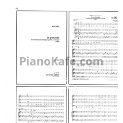 Ноты Арво Пярт - De profundis - предпросмотр