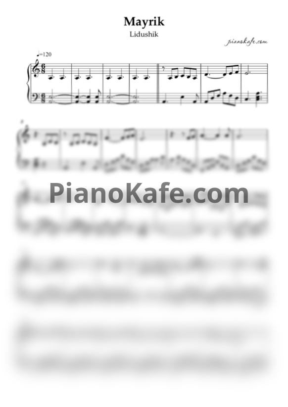 Ноты Lidushik - Mayrik - PianoKafe.com