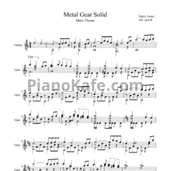 Ноты Tappy Iwase - Metal gear solid (Main theme)