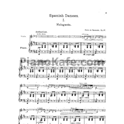 Ноты Пабло де Сарасате - Испанские танцы (Соч. 21) - предпросмотр