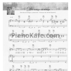 Ноты Gregory Lemarchal - De temps en temps - предпросмотр