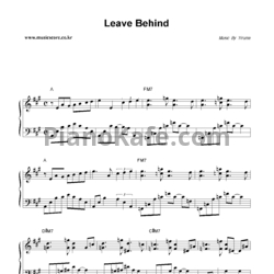 Ноты Yiruma - Leave behind - предпросмотр