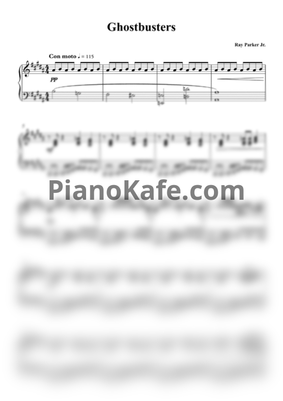 Ноты Elmer Bernstein - Ghostbusters - PianoKafe.com