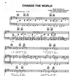 Ноты Eric Clapton & Kenneth Edmonds - Change the world - предпросмотр