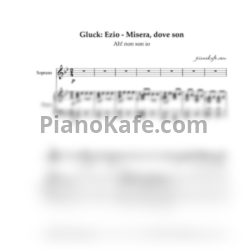 Ноты Christoph Gluck - Ezio - Misera, dove son... Ah! non son io