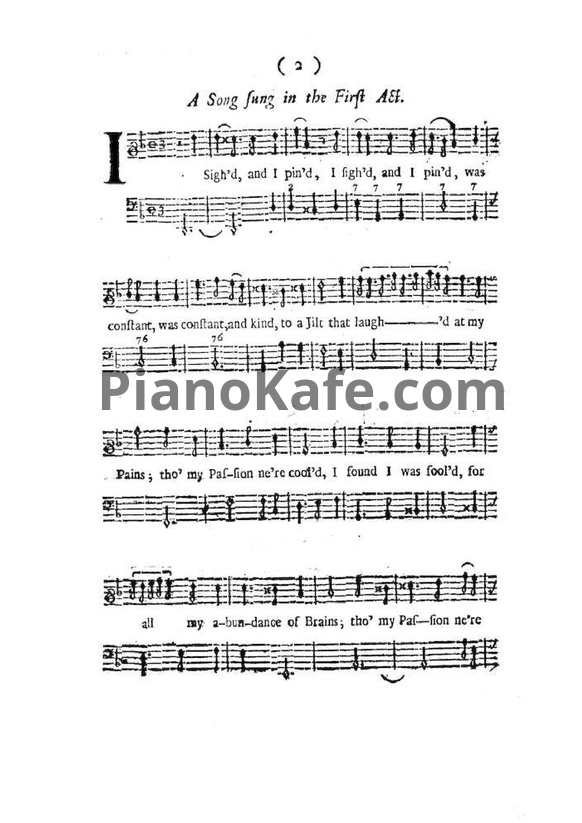 Ноты Генри Пёрселл - Музыка к спектаклю "A fool's preferment or the three Dukes of dunstable" (Z 571) - PianoKafe.com