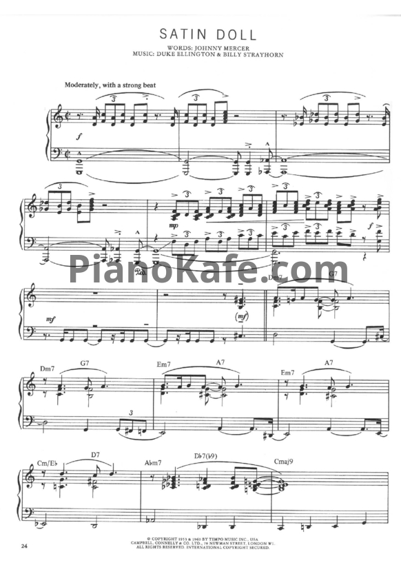 Ноты Duke Ellington & Billy Strayhorn - Satin doll - PianoKafe.com