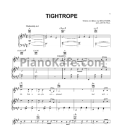 Ноты Michelle Williams - Tightrope - предпросмотр