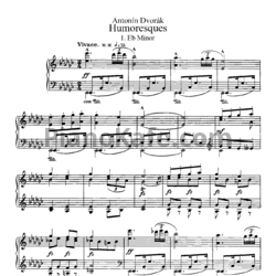 Ноты А. Дворжак - Humoresques - предпросмотр