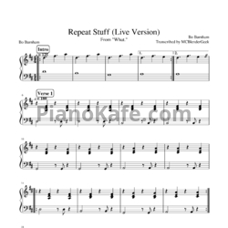 Ноты Bo Burnham - Repeat Stuff - предпросмотр