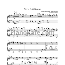 Ноты Alicia Keys - Never Felt This Way - предпросмотр