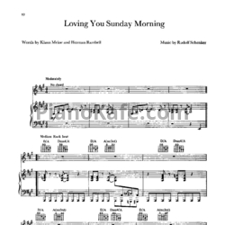 Ноты Scorpions - Loving you sunday morning - предпросмотр