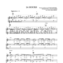 Ноты Shawn Mendes - 24 hours - предпросмотр