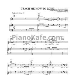 Ноты Shawn Mendes - Teach me how to love - предпросмотр