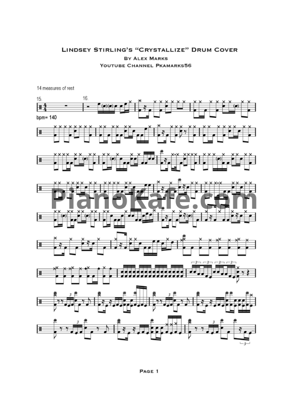 Ноты Lindsey Stirling - Crystallize (Версия 2) - PianoKafe.com