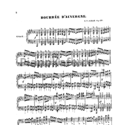 Ноты Шарль Алькан - Bourrée d'Auvergne (Op. 29) - предпросмотр