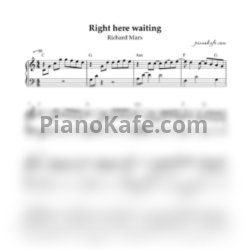 Ноты Richard Marx - Right here waiting for you - предпросмотр
