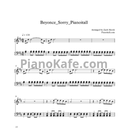 Ноты Beyonce - Sorry - предпросмотр