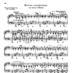 Ноты Герман Волленгаупт - Этюд (Op. 22,  №4) - предпросмотр