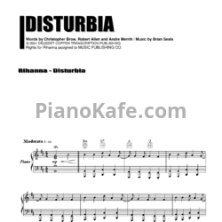 Ноты Rihanna - Disturbia - предпросмотр