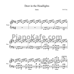 Ноты Owl City - Deer in the headlights - предпросмотр