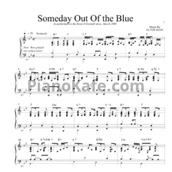 Ноты Elton John - Someday out of the blue - предпросмотр