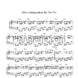 Ноты Ne-Yo - Miss independent - предпросмотр