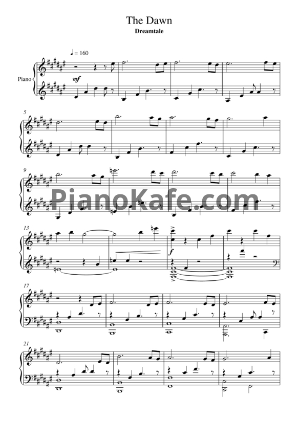 Ноты Dreamtale - The Dawn - PianoKafe.com