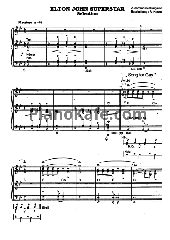 Ноты Elton John superstar (Selection) - PianoKafe.com