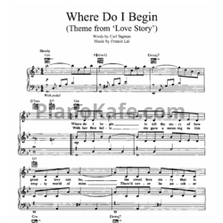 Ноты Francis Lai - Where do i begin (Love theme) - предпросмотр