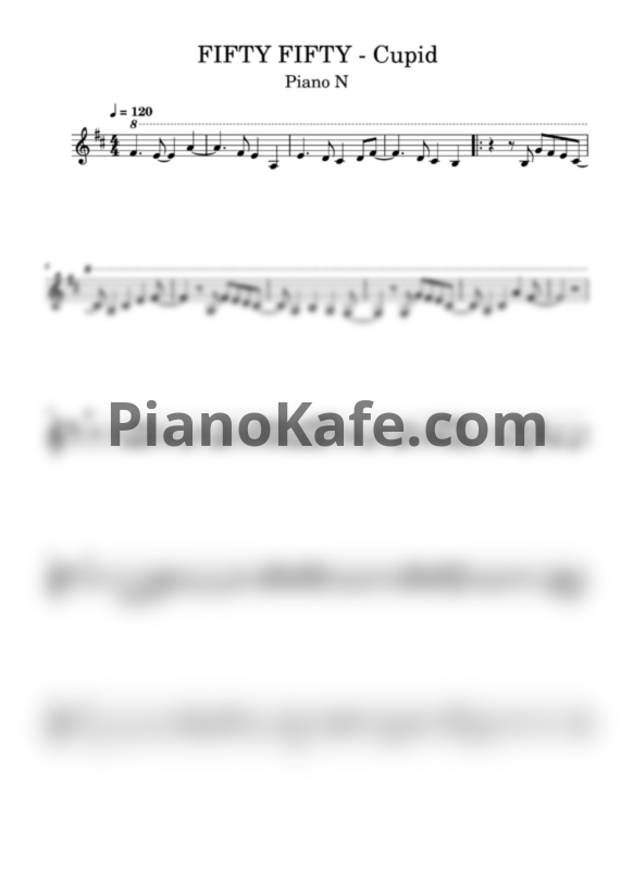 Ноты FIFTY FIFTY - Cupid - PianoKafe.com
