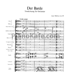 Ноты Ян Сибелиус - Симфоническая поэма "Бард" (Op. 64, партитура) - предпросмотр