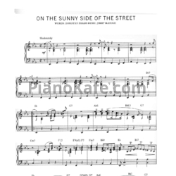 Ноты Jimmy McHugh - On the sunny side of the street - предпросмотр