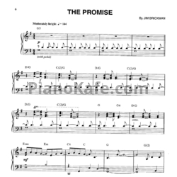 Ноты Jim Brickman - The promise - предпросмотр