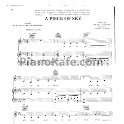 Ноты Barbra Streisand - A piece of sky - предпросмотр
