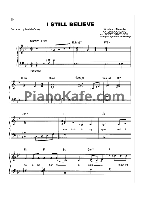 Ноты Mariah Carey - I still believe - PianoKafe.com