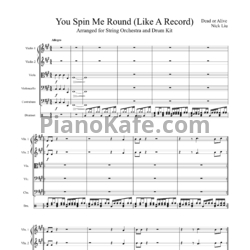 Ноты Dead Or Alive - You spin me round (Партитура)