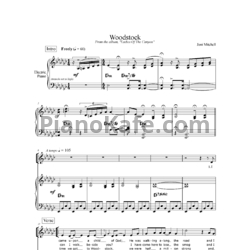 Ноты Joni Mitchell - Woodstock - предпросмотр
