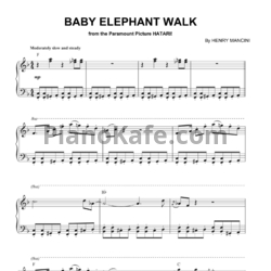 Ноты Henry Mancini - Baby elephant walk - предпросмотр