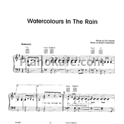 Ноты Roxette - Watercolours in the rain - предпросмотр